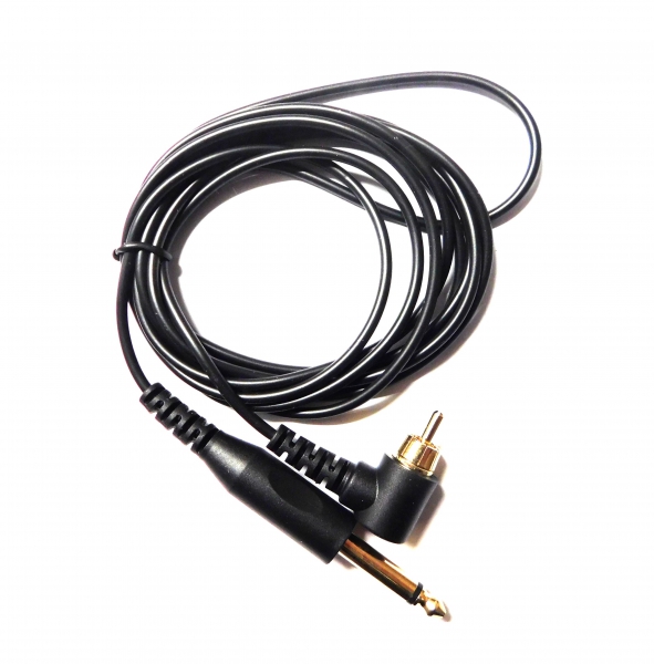 RCA Kabel Angled Schwarz mit Klinkenstecker 2,4m.,Typ 1